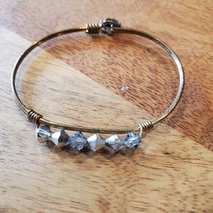 Lucca‎ + Danni blue art deco beaded bracelet